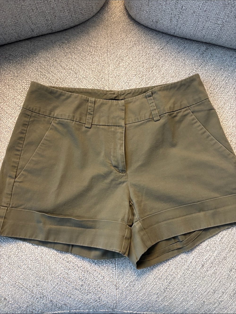Olive Green Tailored Shorts - 4” Short - Signature Fit - 7th Avenue